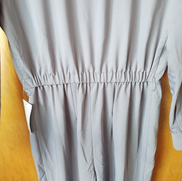 charles henry women's jumpsuit Gray V-neck | button down size XS - Picture 7 of 13